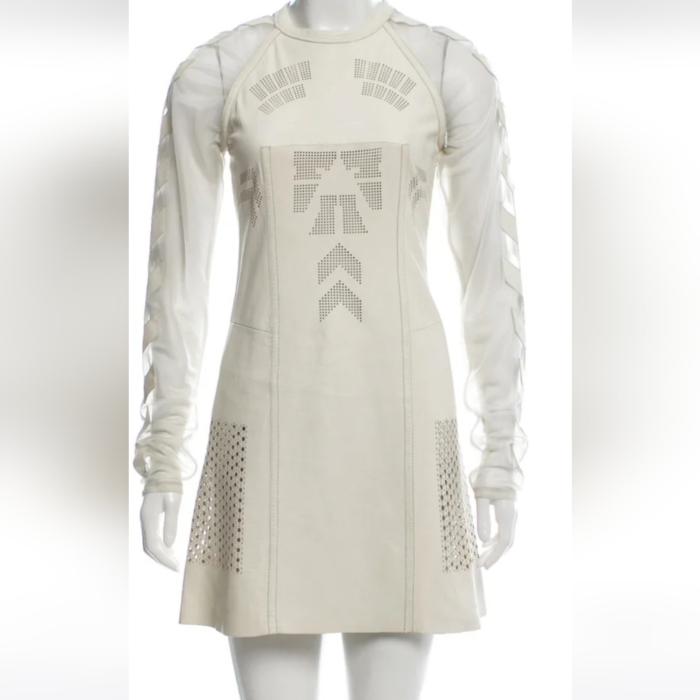 Alexander Wang leather perforated dress.